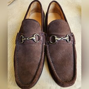 Peter Millar suede bit loafer